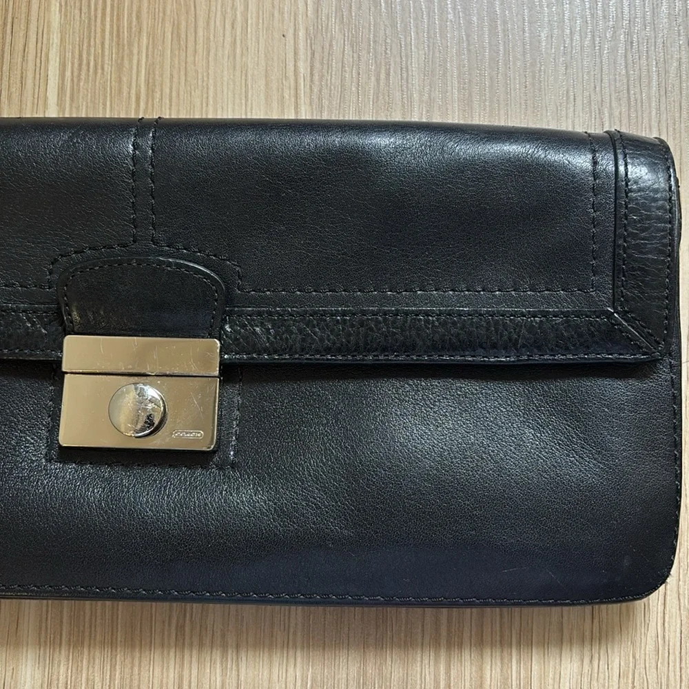 Coach‎ Black Leather clutch/hand bag